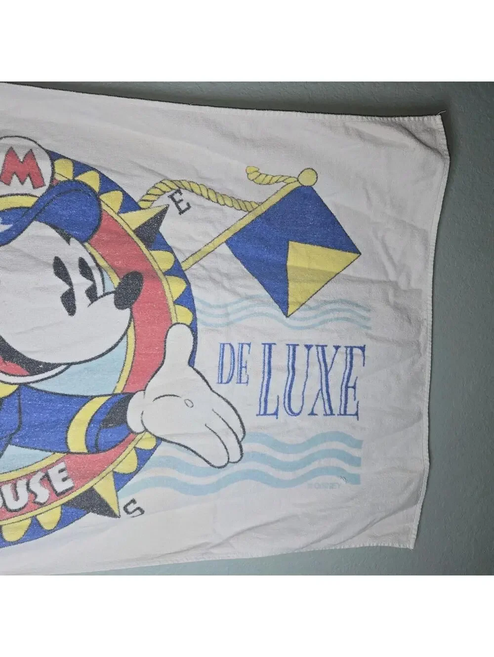 VTG Disney Cruise Deluxe Capt Mickey Mouse Beach Towel Deluxe 27